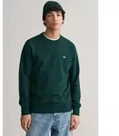 Sweatshirt GANT "REG SHIELD C-NECK SWEAT", Herren, Gr. S, gr&uuml;n (tartan gr&uuml;n),