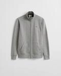 Sweatjacke GANT "REG SHIELD FULL ZIP SWEAT", Herren, Gr. S, grau (grau melange),