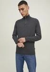 Jack & Jones Strickpullover "EMIL KNIT HALF ZIP" mit kurzem Rei&szlig;verschluss im