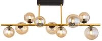 GLOBO LIGHTING Deckenleuchte "RIHA", schwarz matt, 9, H: 38cm, 1 Stk., Leuchten,