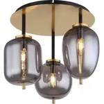 GLOBO LIGHTING Deckenleuchte "BLACKY I", messingfarben matt, 3, &Oslash; 46cm H:...