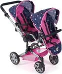 Puppen-Zwillingsbuggy CHIC2000 "Linus Duo", bunt (butterfly blau), Puppenwagen,