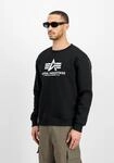 Sweater ALPHA INDUSTRIES "Basic Sweatshirt BL", Herren, Gr. S, schwarz, Obermaterial: