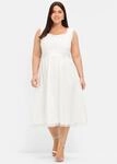 Abendkleid SHEEGO "Abendkleid", Damen, Gr. 44, Normalgr&ouml;&szlig;en, wei&szlig; (sanftes...