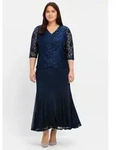 Abendkleid SHEEGO "Abendkleid", Damen, Gr. 44, Normalgr&ouml;&szlig;en, blau (marine),...