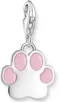 Charm-Einh&auml;nger THOMAS SABO "Pfote Silber", bunt (silberfarben, rosa), Charms,