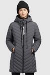 Steppmantel KHUJO "ATINE", Damen, Gr. S (36), grau (charcoal), Steppware,
