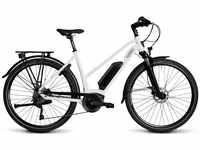 E-Bike HAWK BIKES "E-Trekking 500 Lady" E-Bikes Gr. 48 cm, 28 Zoll (71,12 cm), weiß