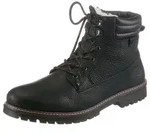 Winterboots RIEKER, Herren, Gr. 44, schwarz, Leder, Lederimitat, Schuhe Winterboots,