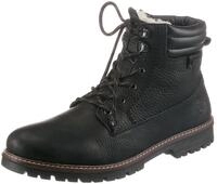 Winterboots RIEKER, Herren, Gr. 44, schwarz, Leder, Lederimitat, Schuhe Winterboots,