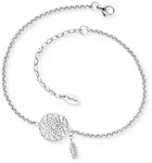 Fu&szlig;kette mit Anh&auml;nger ENGELSRUFER "TRAUMF&Auml;NGER", silber (edelstahlfarben),