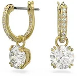 Paar Ohrh&auml;nger SWAROVSKI "Stilla Round", gold (gelbgoldfarben, kristallfarben,