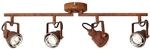 BRILLIANT Deckenstrahler "Bente", braun (rostfarbend), 4, H: 17,5cm, 1 Stk.,