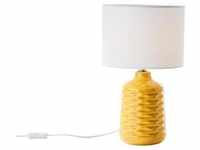 Tischleuchte BRILLIANT "Ilysa" Lampen Gr. 1 flammig, Ø 25 cm Höhe: 42 cm, gelb