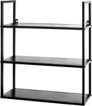 HAKU Wandregal "H&auml;ngeregal, Wandboard" rechteckig - aus Metall Schwarz - B/T/H