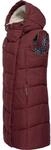 Steppweste RAGWEAR "Pavla Vest", Damen, Gr. M (38), rot (weinrot), Au&szlig;enmaterial: