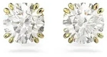 Paar Ohrstecker SWAROVSKI "Stilla Round Stern", gold (gelbgoldfarben, kristallfarben,