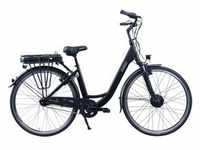 E-Bike HAWK BIKES "HAWK eCity Wave" E-Bikes Gr. 46 cm, 28 Zoll (71,12 cm), schwarz