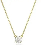 Kette mit Anh&auml;nger SWAROVSKI "Stilla Round", gold (gelbgoldfarben, kristallwei&szlig;),