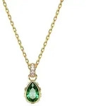 Kette mit Anh&auml;nger SWAROVSKI "Chroma", gold (gelbgoldfarben, gr&uuml;n), Halsketten,