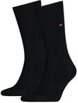 Socken TOMMY HILFIGER "TH MEN SOCK CLASSIC 2P", Herren, Gr. 43-46, schwarz,