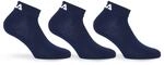 Fila Kurzsocken "UNISEX INVISIBLE PLAIN SOCKS" 3 Paar tlg. mit Logostickerei