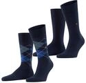 Burlington Socken "Everyday Argyle Mix" 2 Paar, atmungsaktiv, Einheitsgr&ouml;&szlig;e 40-46,