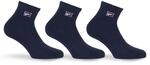 Fila Kurzsocken "UNISEX QUARTER PLAIN SOCKS" 3 Paar tlg. mit eingestrickem Logo