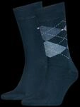Tommy Hilfiger Socken "TH MEN SOCK CHECK 2P" 2 Paar, 2 Paar tlg. mit klassischem