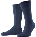 Socken BURLINGTON "Lord", Herren, Gr. 40, blau (marine), Baumwollmischung, unifarben,
