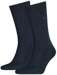 Tommy Hilfiger Socken "TH MEN SOCK CLASSIC 2P" 2 Paar, Mit eingestricktem Flag-Logo