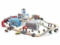 Spielzeug-Eisenbahn HAPE "Großstadtlandschaft Eisenbahn in Aufbewahrungsbox"