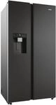 HAIER Side-by-Side "HSW79F18DIPT", D (A-G), silber (schwarz), B:90,5cm H:177,5cm HAIER Side-by-Side "HSW79F18DIPT", D (A-G), silber (schwarz), B:90,5cm H:177,5cm
