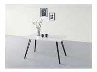 Esstisch HELA Tische Gr. B/H/T: 140 cm x 76 cm x 80 cm, schwarz-weiß (weiß,