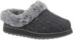 Pantoffel SKECHERS "KEEPSAKES - ICE ANGEL", Damen, Gr. 36, grau (dunkelgrau),...