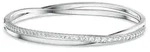 Armreif SWAROVSKI "Hyperbola Spin" Gr. M, silber (metallfarben, kristallwei&szlig;,