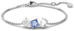 Armband SWAROVSKI "MESMERA" Gr. M, bunt (metallfarben, kristallwei&szlig;, blau,