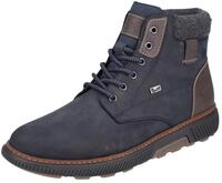 Winterboots RIEKER, Herren, Gr. 40, bunt (dunkelblau, braun), Lederimitat,
