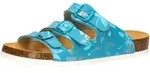 Pantolette LICO "Pantolette Bioline Leave", Damen, Gr. 37, blau, Synthetik, Schuhe