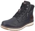 Schn&uuml;rstiefelette RIEKER "Rieker Stiefelette Lederimitat", Herren, Gr. 41, schwarz