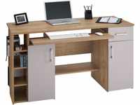 VOGL Möbelfabrik Schreibtisch "Tim", mit 5 Fächern und Tastaturauszug, Made in