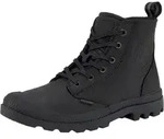 Schn&uuml;rboots PALLADIUM "PAMPA ZIP LTH ESS", Damen, Gr. 44,5, schwarz, Leder,...