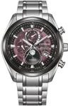 Funkchronograph CITIZEN "Tsuki-yomi", silber (titansilberfarben, weinrot),