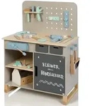 Spielwerkbank MUSTERKIND "Fagus, warmgrau/natur", grau, Rollenspielzeug,...