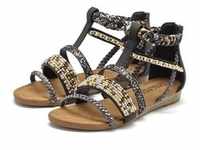Sandale LASCANA Gr. 36, schwarz Damen Schuhe Lascana Sandalette, Sommerschuh im