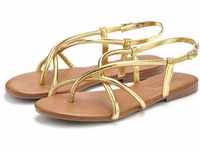 Sandale LASCANA Gr. 42, goldfarben Damen Schuhe Lascana Sandalette, Sommerschuh mit