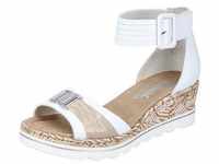 Keilsandalette RIEKER Gr. 36, weiß (weiß, kombiniert) Damen Schuhe Sandaletten