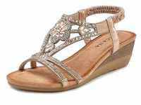 Sandale LASCANA Gr. 36, rosegold (roségoldfarben) Damen Schuhe Sandalette