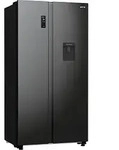 GORENJE Side-by-Side "NRR 9185 EA_XLWD", E (A-G), silber (schwarz), B:91cm H:178,6cm GORENJE Side-by-Side "NRR 9185 EA_XLWD", E (A-G), silber (schwarz), B:91cm H:178,6cm