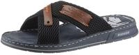 Rieker Pantolette, Sommerschuh, Schlappen, Poolslides, mit Kontrastdetails
